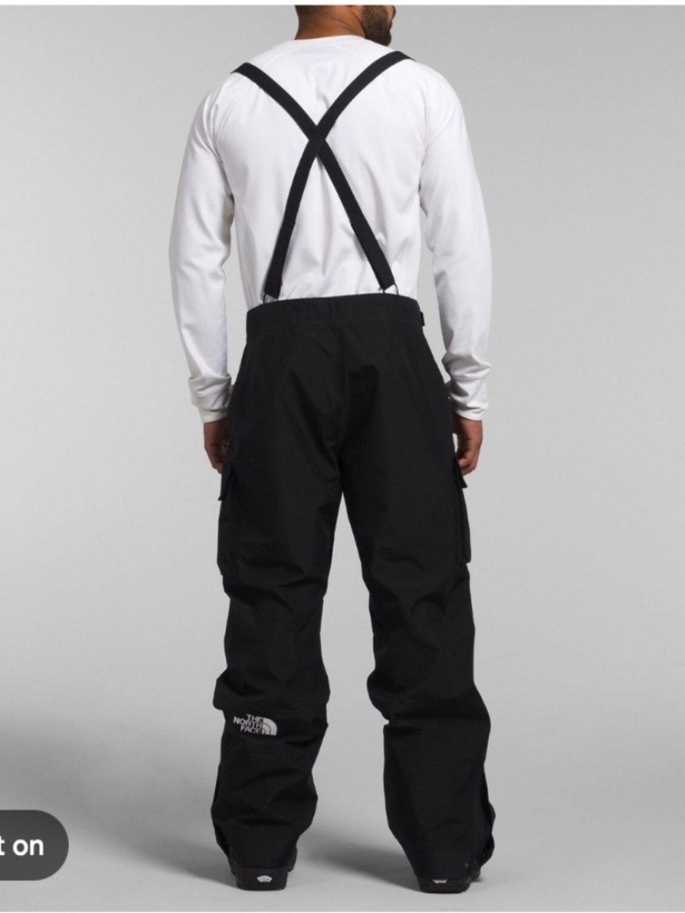 The North Face mens large black ski bibs sidecut gore-tex black suspenders - Picture 2 of 5